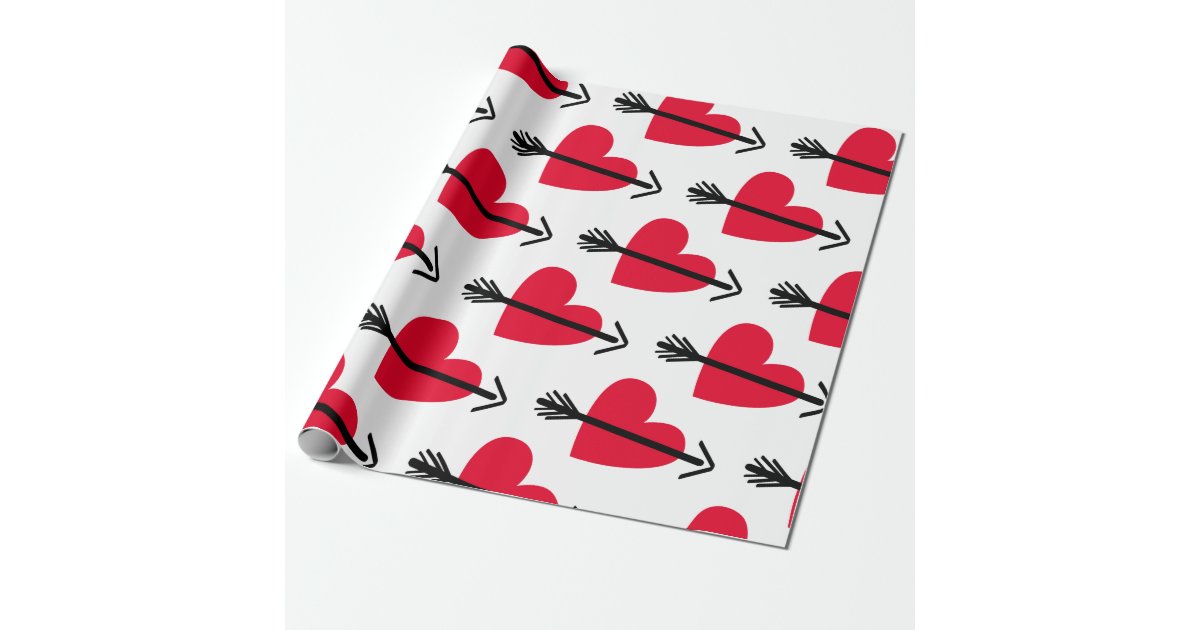 valentines day wrapping paper with arrow s day wrapping paper zazzle valentines day wrapping paper with arrow s day wrapping paper zazzle