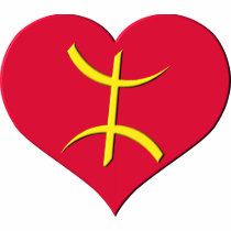 red heart yellow aza t-shirts