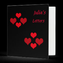 Red Hearts Avery Binder binders
