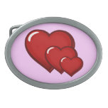 red hearts belt buckle
