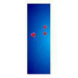 Red hearts Bookmark Business Card Templates