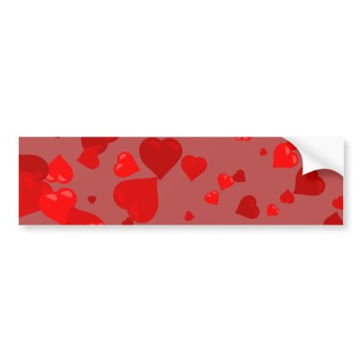 red-hearts bumper stickers by prawny