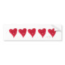 Red Hearts Bumper Sticker