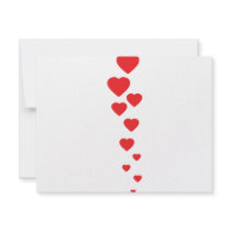 red hearts flying to heaven icon invitations