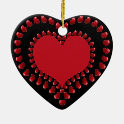 red hearts heart shaped christmas tree ornament zazzle red hearts heart shaped christmas tree ornament zazzle