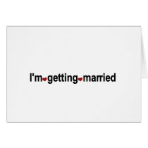 Red Hearts I'm Getting Married Cards