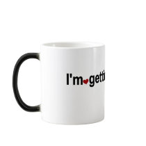 Red Hearts I'm Getting Married Mug