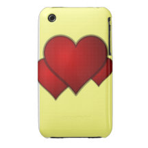 Red hearts iPhone 3 covers