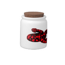 Red Hearts Love Snake Candy Jars