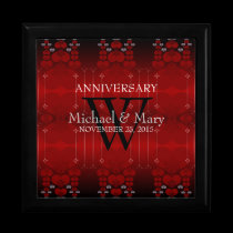 Red Hearts Love Wedding Anniversary Gift Box gift boxes