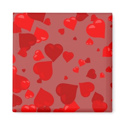 red-hearts magnets by prawny