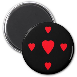Red Hearts Magnet magnet
