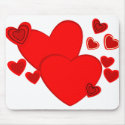 Red Hearts mousepads