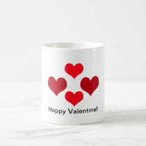 Red Hearts Mug mugs