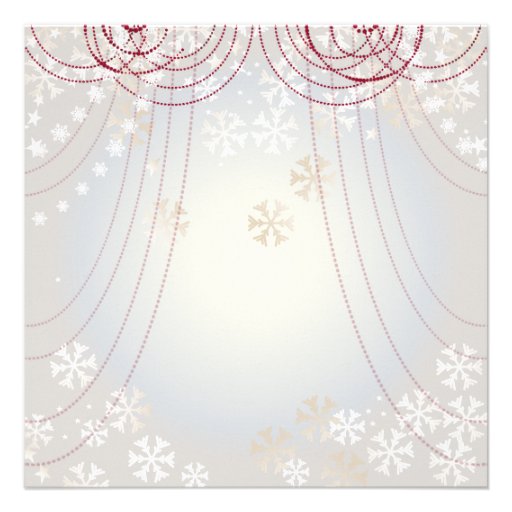 Red Hearts on Radiant White Valentines Party Announcement