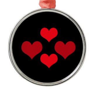 Red Hearts Ornament ornament