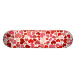 Red hearts pattern skateboards