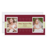 Red Hearts photo valentine card photo cards