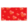 Red hearts customized photo card