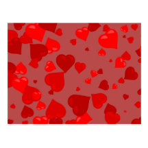 Red Hearts Post Card