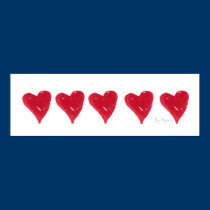 Red Hearts Posters & Prints