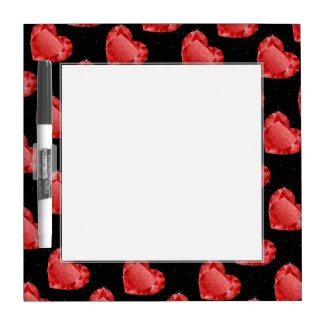 Red Hearts Small w/ Pen Dry Erase Board