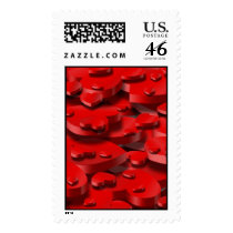 Red Hearts stamp stamps
