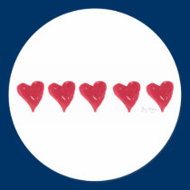 Red Hearts Sticker stickers