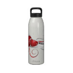 Red Hearts Swoosh Liberty Bottle Water Bottle