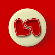 Red Hearts Wedding Pin buttons