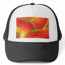 Red Heliconia Flower Art - Multi hats