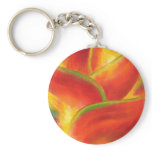 Red Heliconia Flower Art - Multi Key Chains