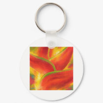 Red Heliconia Flower Art - Multi keychains