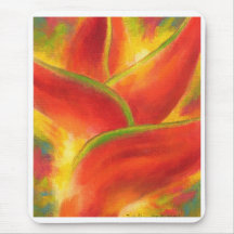 Red Heliconia Flower Art - Multi Mouse Mats