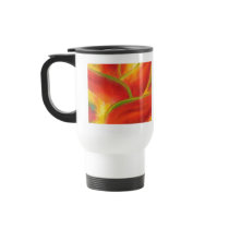 Red Heliconia Flower Art - Multi mugs