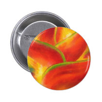 Red Heliconia Flower Art - Multi buttons