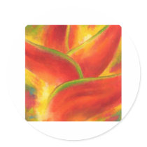 Red Heliconia Flower Art - Multi stickers
