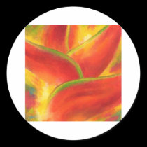 Red Heliconia Flower Art - Multi stickers