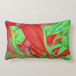Red Heliconia Throw Pillow