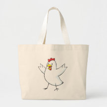 Red Hen Cartoon Canvas Bag
