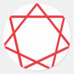 Red Heptagram Sticker