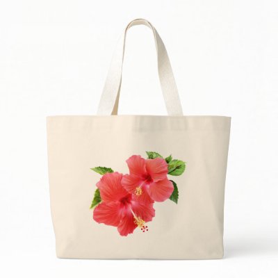 Red Hibiscus Bag by AJsGraphics