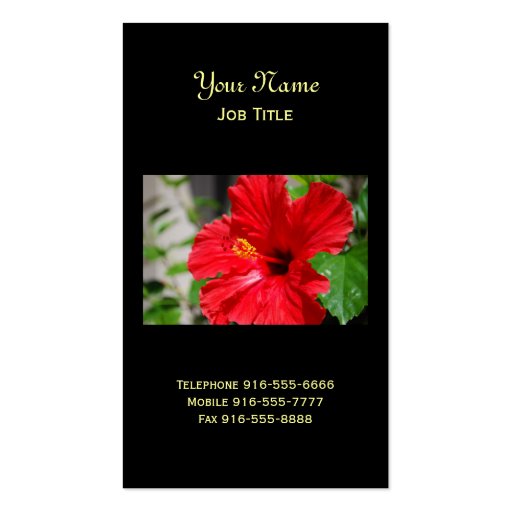 Red Hibiscus Business Cards