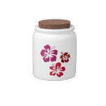 Red Hibiscus Candy Jar
