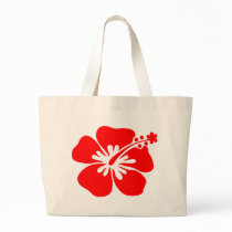 Red hibiscus flower bags