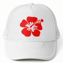 Red hibiscus flower hats