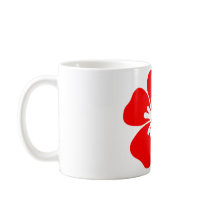 Red hibiscus flower coffee mugs