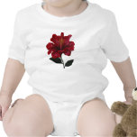 Red Hibiscus (plain) Romper