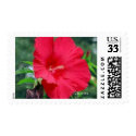 Red Hibiscus Postcard Stamp