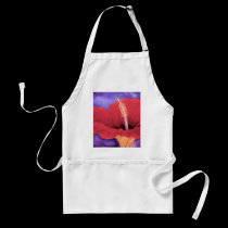 Red Hibiscus Tropical Flower Painting - Multi aprons